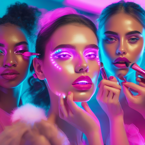neon makeup women